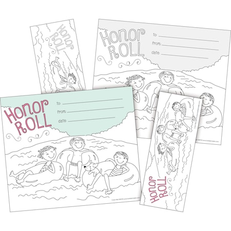 Barker Creek Color Me! Honor Roll Awards & Bookmarks Set, 30/Set, PK30 429